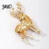 Blazers Rhinestone Brooch Christmas Reindeer with Rhinestones, Animal Lapel Pin for Women Elk Men, Dresses Scarves Jewelry Accessory Weddings Parties