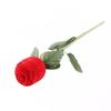 Unique Romantic Hot Flower Engagement Velvet Box Red Wedding Pendant Storage Gift Rose Ring Jewelry