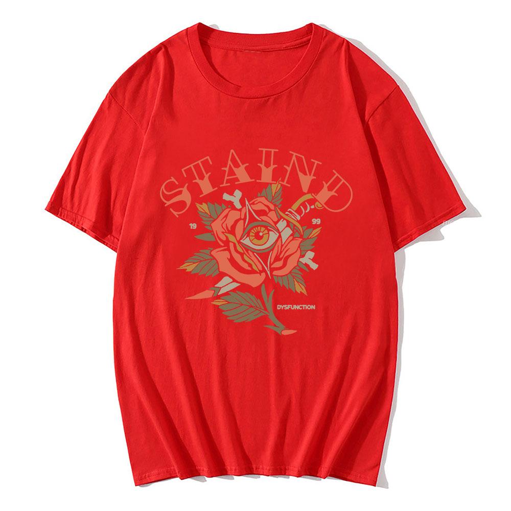 STAIND Tattoo Dysfunction Tee Short Sleeve Cotton Male T-shirt Unisex Streetwear Loose Casual Fashion Men/Women Tshirts Merch