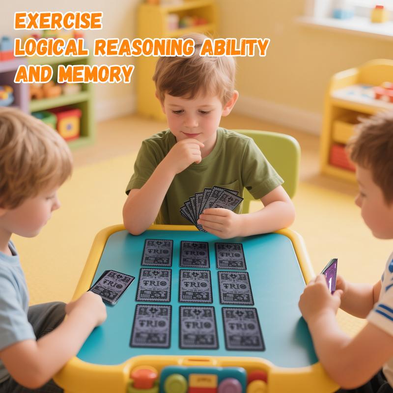 TRIO Strategisches Kartenspiel Spielzeug für Familienfeier Kartenspiel Zuordnungsspaß 3-6 Spieler Spiel Unterhaltung für alle Altersgruppen Geschenke
