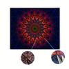 Psychedelic Mandala Tapestry With Vibrant Colors And Intricate Patterns, Perfect For Adding A Trippy And Bohemian Touch To Any