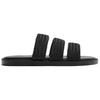 Zara Woven Triple Strap Slides Black Womens 2700620800