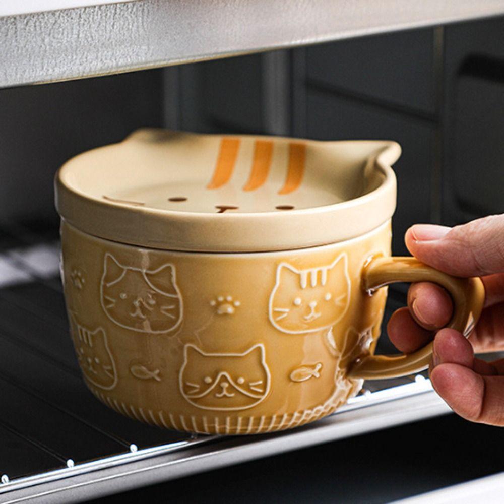 Panda Alpaca with Lid Cute Animals Ceramic Creative Coffee Mug Tumbler Cup Tea Cup Drinkware