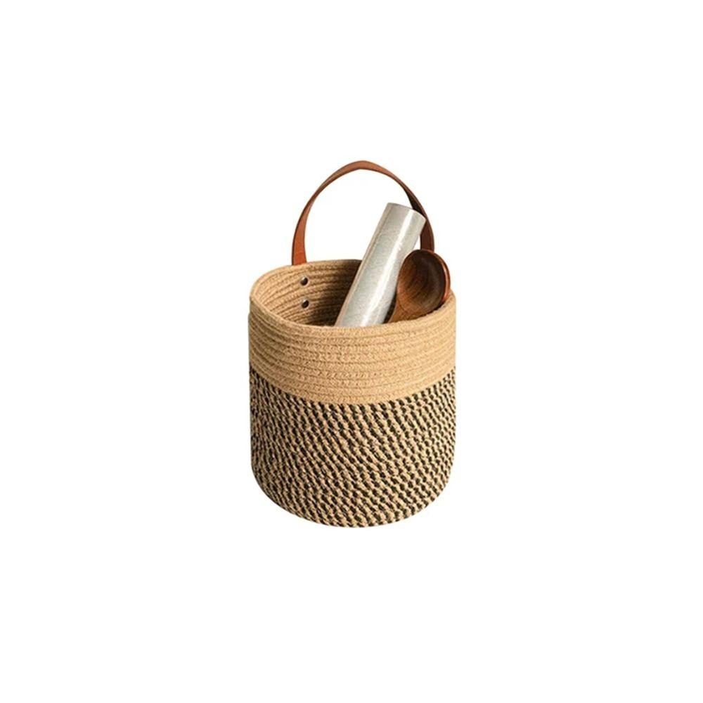 Natural Woven Jute Cotton Flower Basket Cotton Rope Wicker Plant Flower Pot  Garden