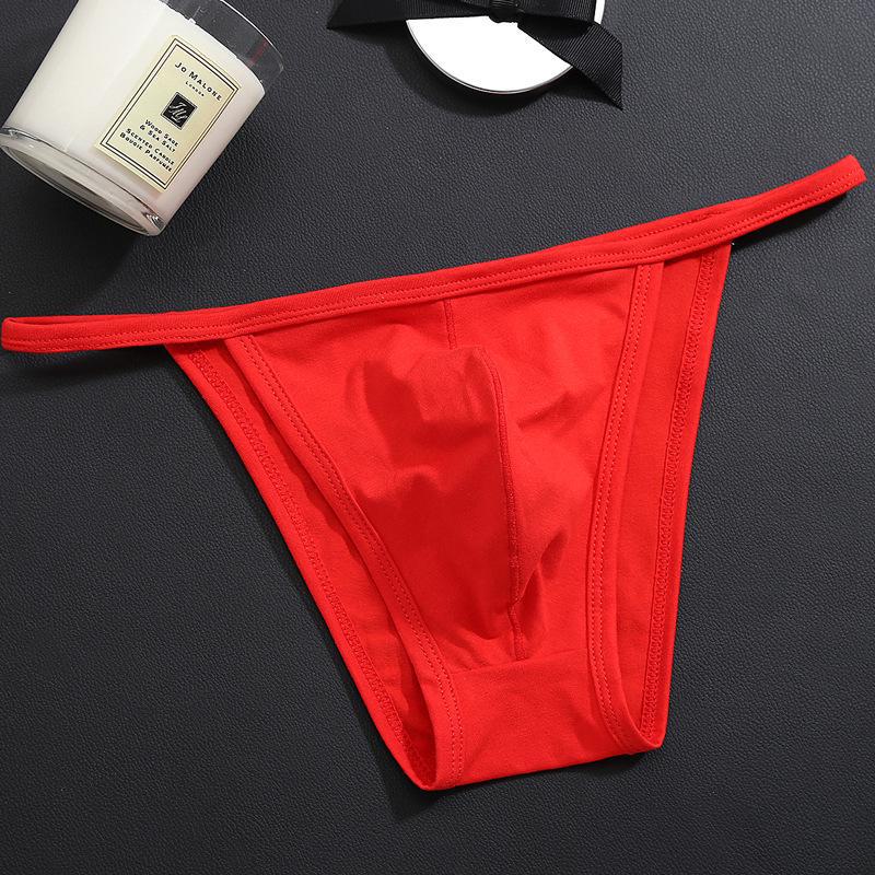 Men's Sexy Low-Waist Cotton T-back Underwear