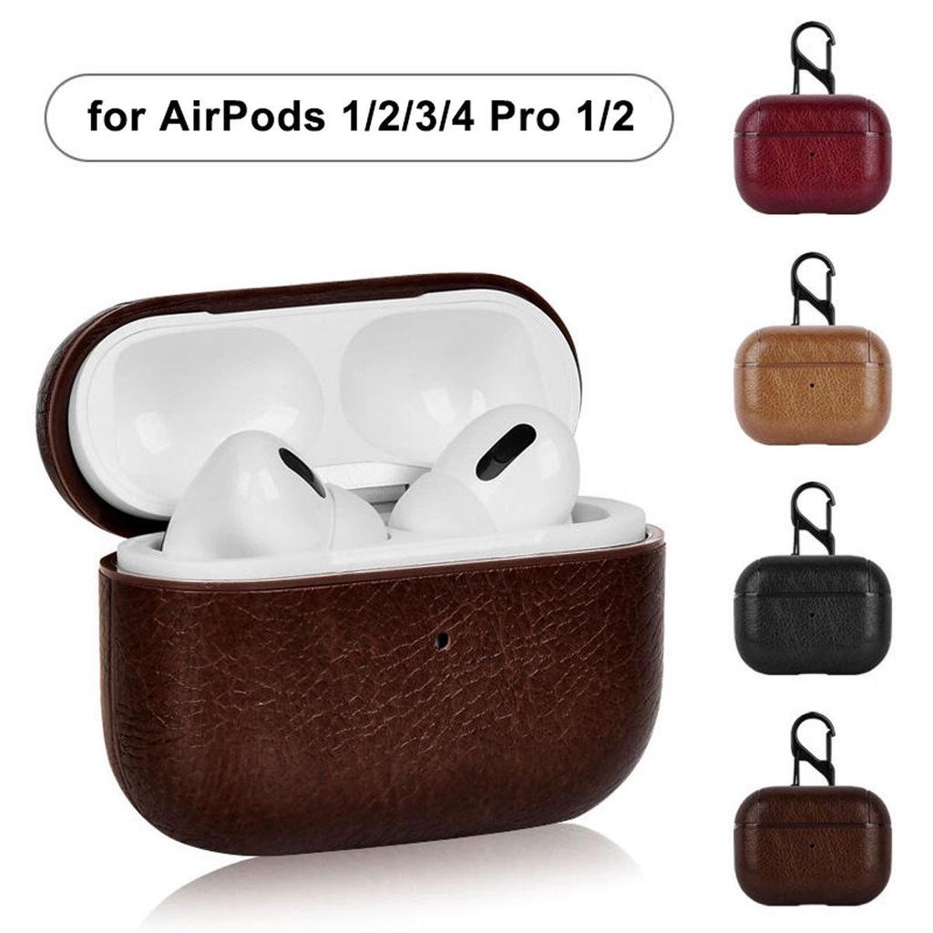 Classic Handmade Leather Case for Apple AirPods 1/2/3/4 & Pro 1st/2nd Gen