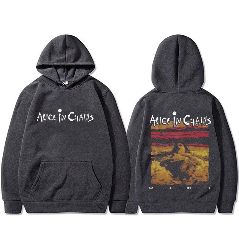 

Rock Band Alice in Chains Худі Dirt Чоловіки Жінки Одяг Готичний Панк Толстовка Чоловіча Вінтажний Повсякденний Худі З Капюшоном Подарунок для Фанатів M темно-сірий колір