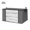 Non-woven Fabric Foldable Storage Box Transparent Window Storage Organizer  Household