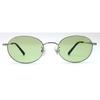 Used [Classic & intelligent oval sunglasses] BLESS ORIGINAL Classic Eight-SUN Silver / Green