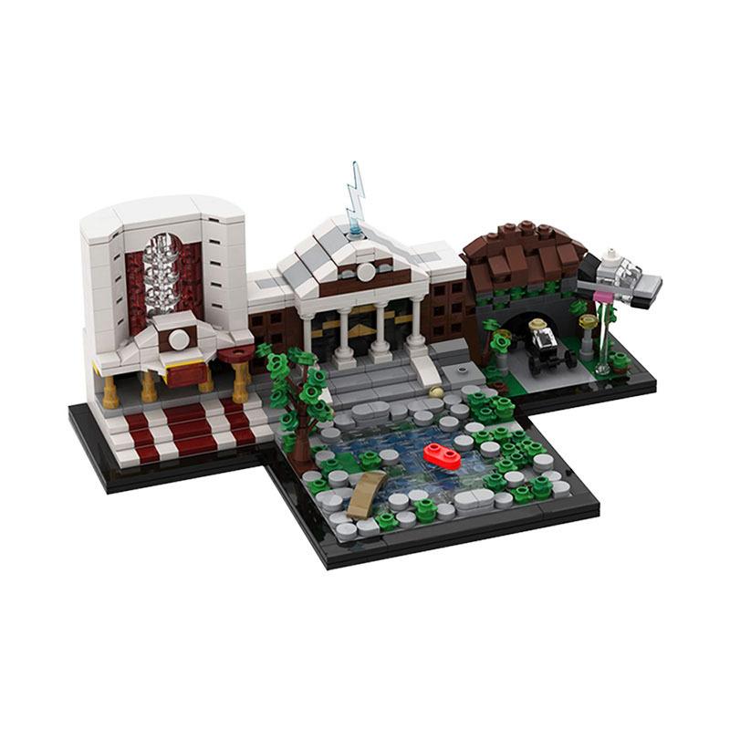 Creative Building MOC-42821 Back to the Future Skyline Small Brick Compatible Building Toy