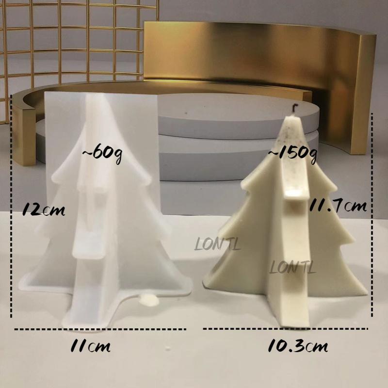 New Sika Deer Christmas Tree Silicone Candle Mold Christmas Decoration Plaster Craft Resin Make DIY Soap Molud Holiday Gift