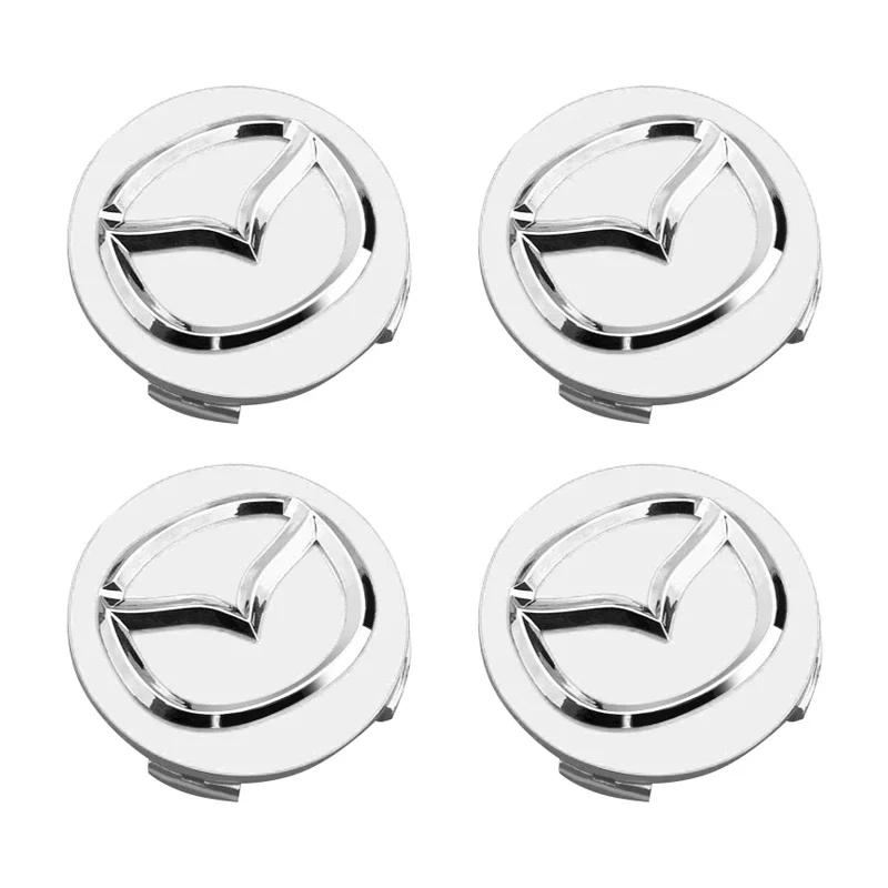 4PCS 56mm Wheel Center Cap Logo Hub Cover Badge Emblem For Mazda 6 3 CX5 2 CX7 Demio Atenza Axela MX30 CX30 CX3 CX9 MX5 RX8 RX7