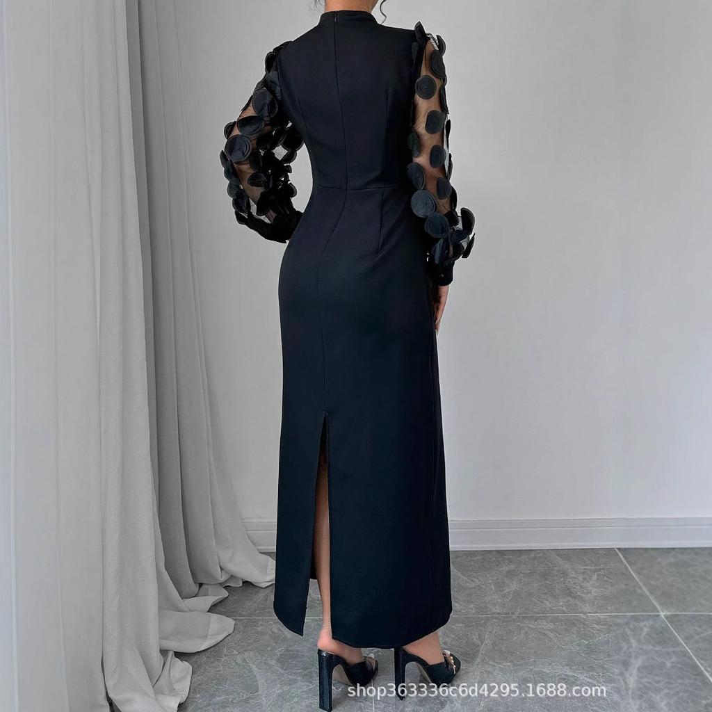 JKASHDK Damenmode Frühling Herbst Einfarbig Druck Langarm Halb Rollkragen Hohe Taille Freizeitkleider