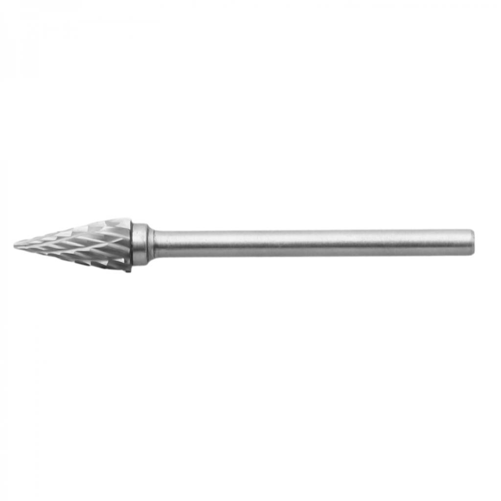 1pc Burrs 3x6mm Tungsten Rotary Drill Carving Bit Double Cut 1/8" Shank