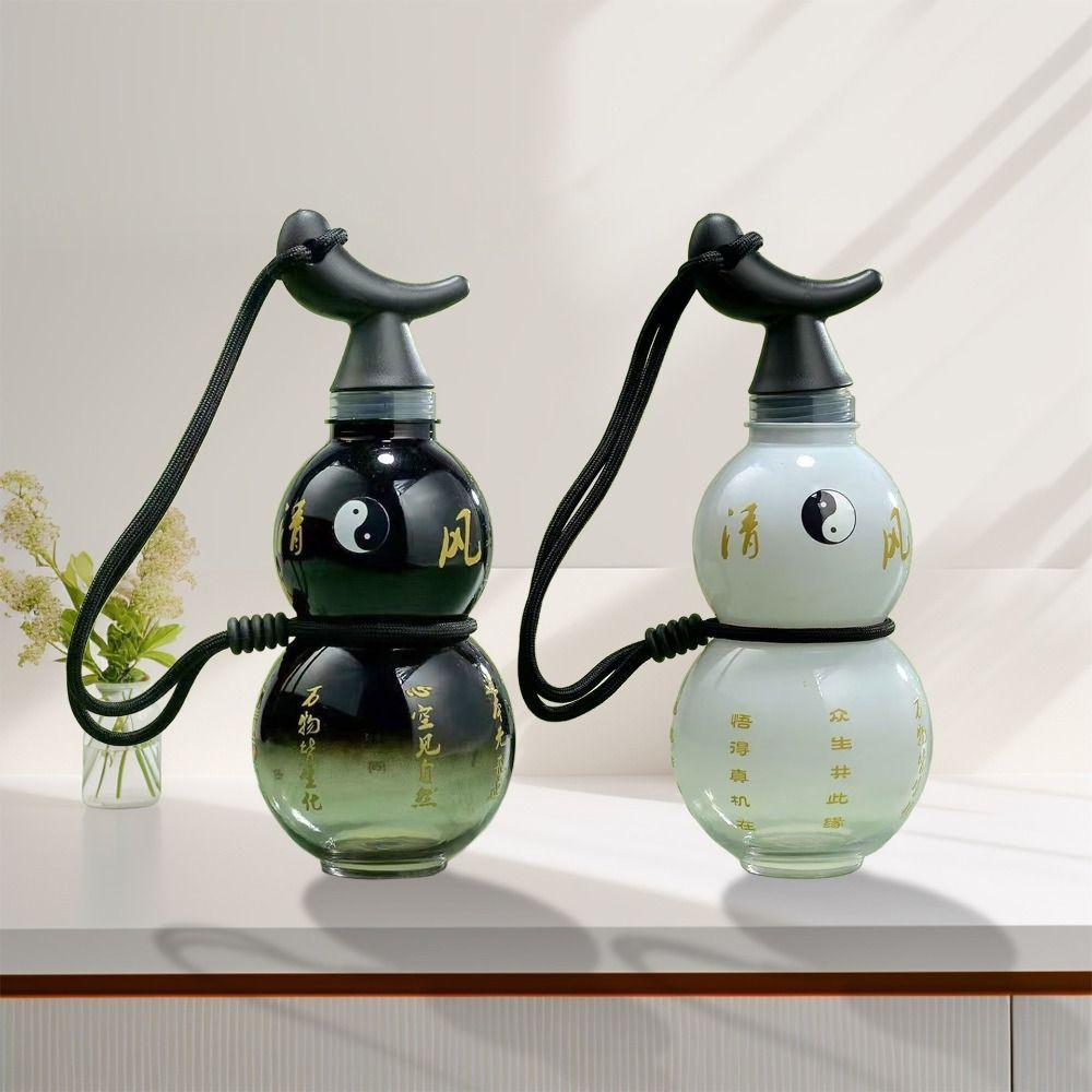 Kreative Farbverlauf Gourd Wasserflasche Chinesischer Stil Große Kapazität Wasserbecher 750ML Vintage Trinkflasche Wandern