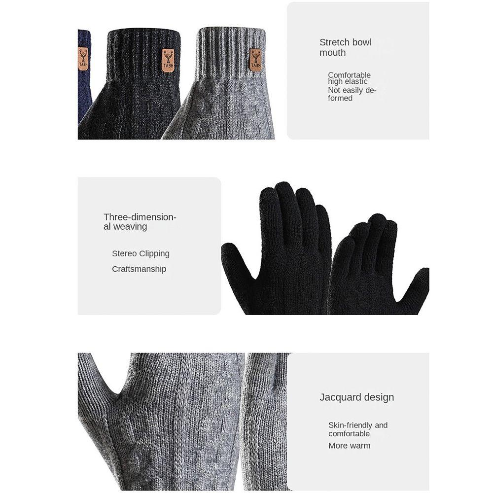 Sensitive Touch Touchscreen Gloves Cotton Fleecing Mittens Warm Winter Gloves For Winter Outdoor