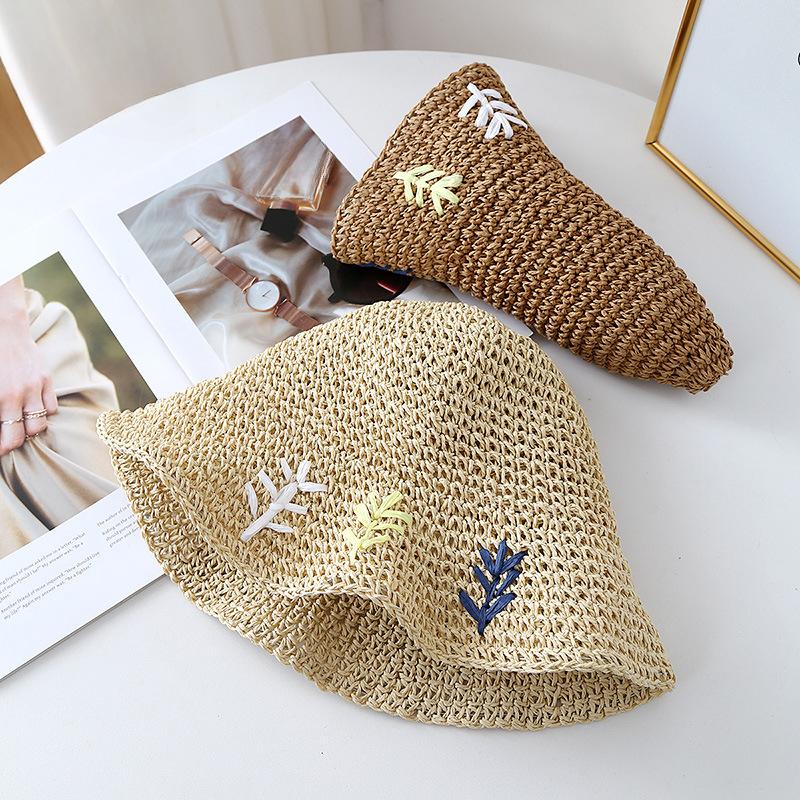 Straw Cool Hat Children's New Summer Seaside Photo Beach Sun Protection Sun Hat Woven Straw Hat