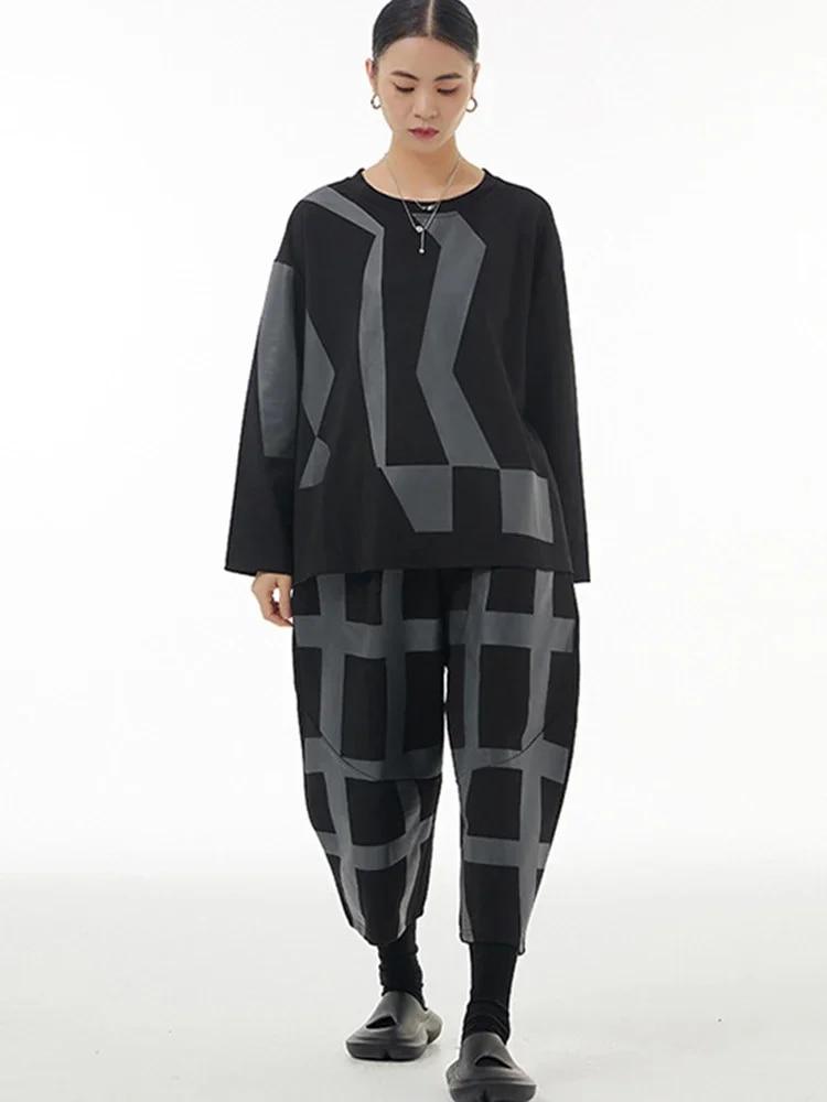 Xitao Lässiges Langarm-T-Shirt für Damen, lockeres Oberteil, HQQ1988