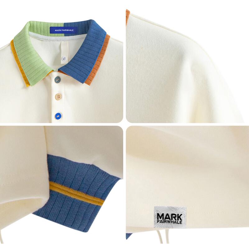 Mark Fairwhale Men's Color Block POLO Sweatshirt