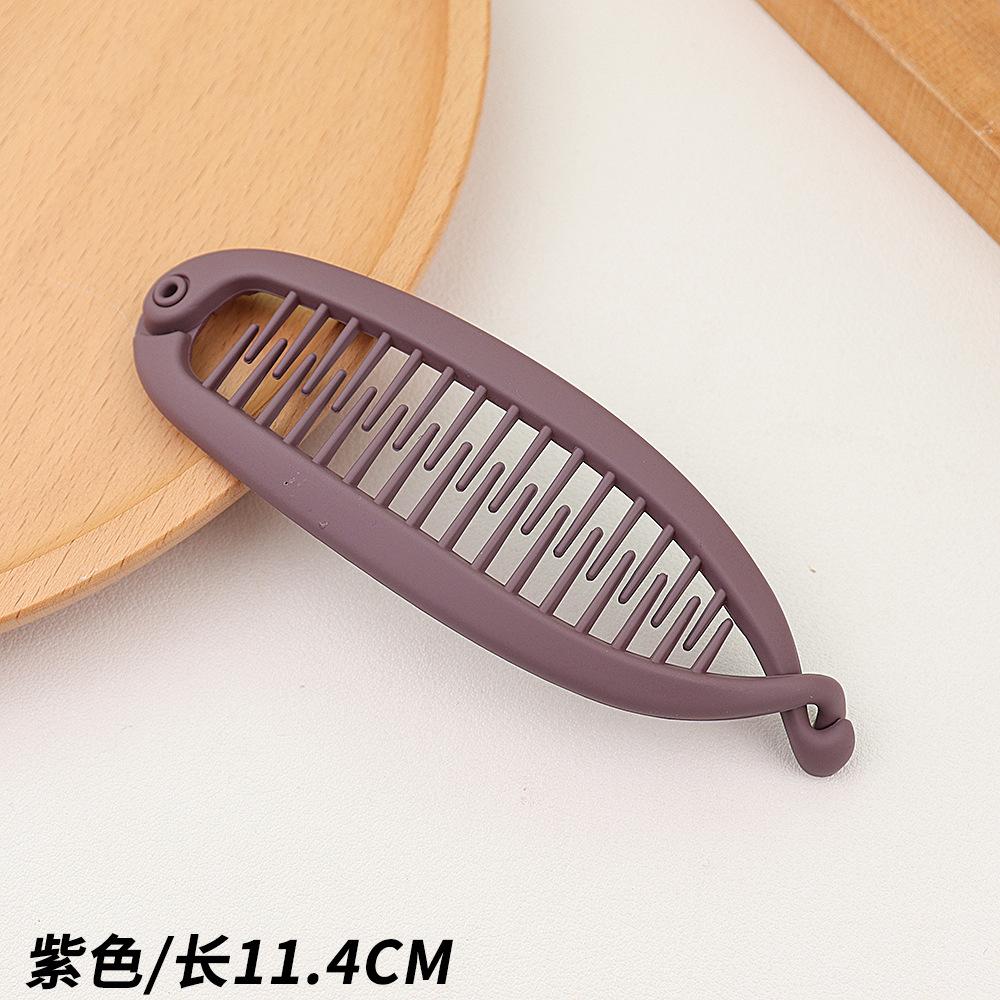 New Women's Fish Shaped Hairpin Ponytail Banana Clip Headband for Women Simple Solid Resin Twist Clamp Barrettes Headwear