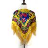 Russian Square Bandana Scarf Women Luxury Floral Print Fringed Headband Shawl Pareo Lady Headband Scarves Babushka Head Wraps
