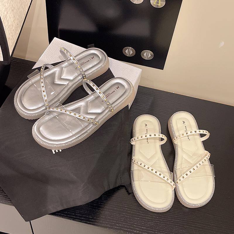 Fashion Summer Butterfly-knot Women Flats Slippers Fashion Open Toe Shoes Ladies Casual Beach Vacation Slides