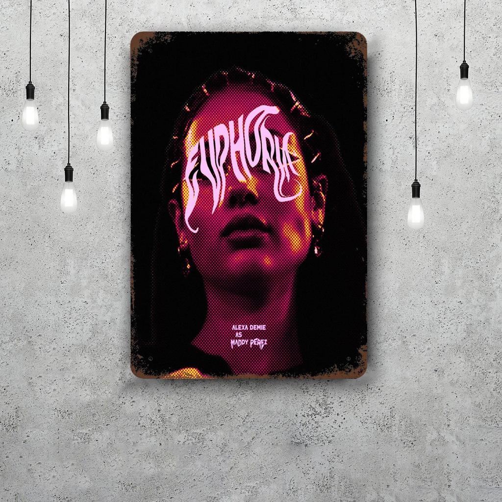 euphoria TV drama Decor Poster Vintage Tin Sign Metal Sign Decorative Plaque for Pub Bar Man Cave Club Wall Decoration