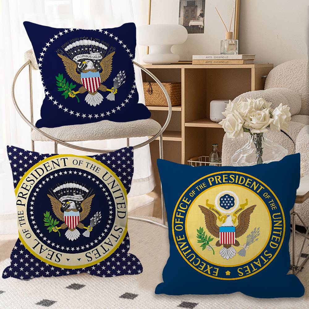 S-Seal of The P-President 45*45cm Cushion Cover Pillow Cover Decor Pillowcase Home Pillowcase for Couch Pillow