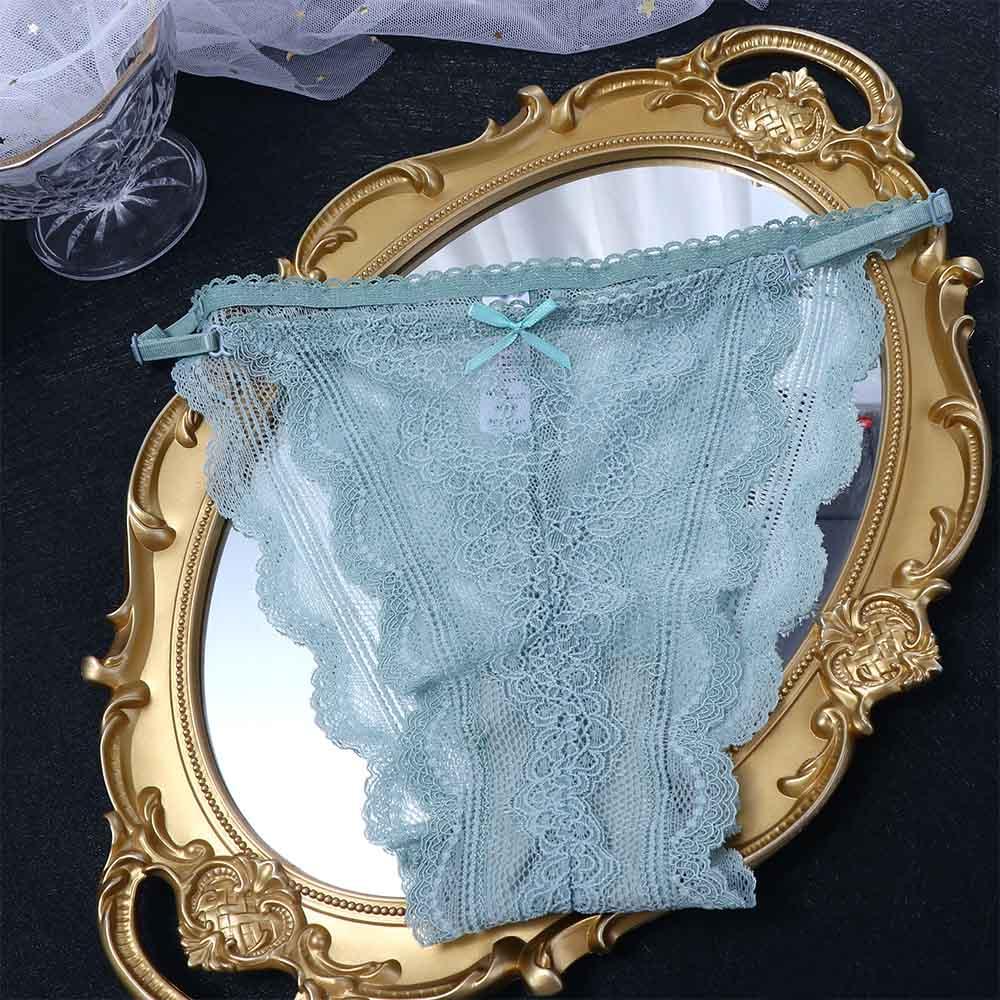Soft G-String Female Low Waist Sexy Thong for Women Lace Panties Mini Bow Underpants Intimates