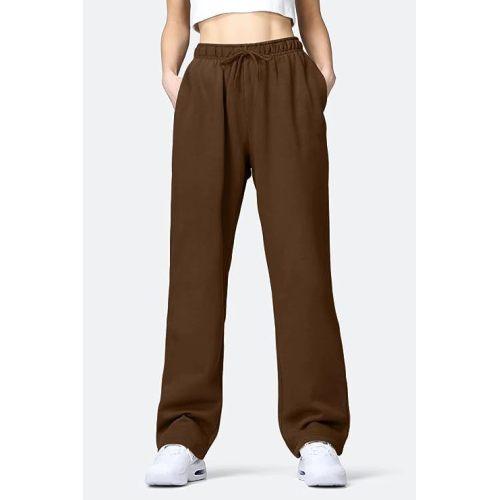 Women's Solid Color High Waisted Loose Casual Sports Pants clothes sale