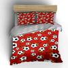 Soccer Themed Three-Piece Set Soft Comfortable Duvet Cover Bedding Set Included 1*Duvet Cover & 2*Pillowcases, Gift