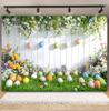 Spring Easter Photography Backdrop Wood Board Flowers Rabbits Eggs Kids Birthday Baby Shower Spring Party Decor Photo Background