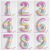 Gongxun First Birthday Star Gradient Aluminum Foil Number Balloon Baby Photo Background Outdoor Scene Decoration 1