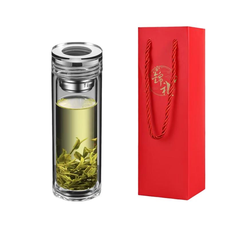 Xiaoyueya Customizable Double-Layer Glass Cup Gift Set