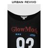 UR 2025 Autumn Retro Contrast Letter Long Sleeve T-Shirt