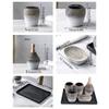 Ceramic Bathroom Accessory Set, 5pcs Soap Dispenser with Tray, Toothbrush Holder, Soap Dish, Vanity Organizer, Bathroom Decor