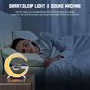 Modern 3-in-1 Wireless Charging Dock with Bluetooth Speaker, Alarm Clock, and LED Moon Lamp