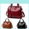 Versatile Women's Crossbody Messenger Handbag In Pure Color Pu Leather