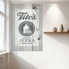Tito’s Handmade Vodka Austin Texas Metal Tin Sign Vintage Rustic Wood Background Art for Bar Cafe Man Cave Home Decor
