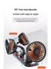 12V/24V Double Head USB Car Fan for Trucks & Minivans - Powerful Cooling