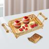 Turkish Coffee Tea Serving Tray Cosmetic 45x20cm Portable with Double Handle for Birthday New Year Celebrations Events Wedding