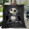 1pc Jack Skellington Printing Flannel Blanket Ideal for Travel Sofa Beds and Home Decor Ideal Birthday or Holiday Gift Available for All Sea