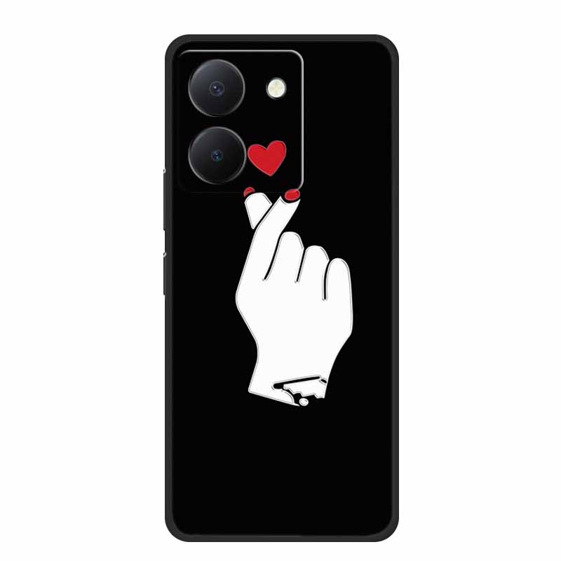 3D Emboss Case For Vivo Y27s Phone Case Relief Black Silicone Soft Back Cover Coque Funda For Vivo Y27s Case Y 27 s Capas 6.64"
