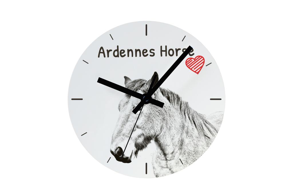 Ardennes Horse – Wall clock with a horse, shelf clock with a print | Art-Dog