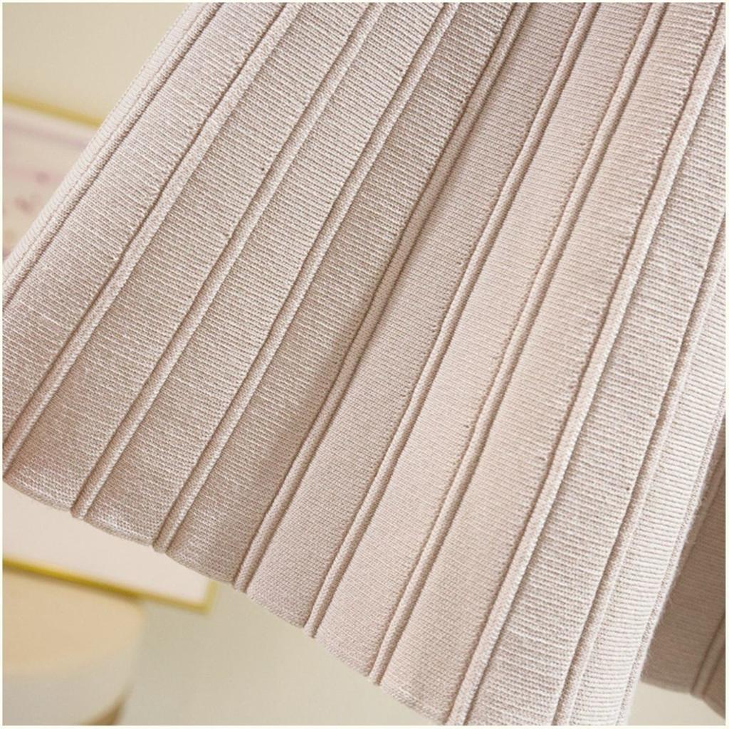 Women's Knitted Umbrella Skirt, High-waisted Skirt, Autumn and Winter Short Swung A-line Pleated Skirt