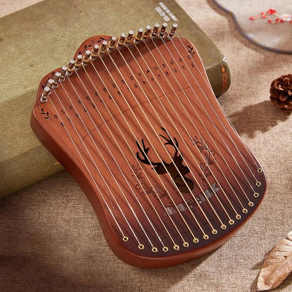 17 Strings Harp Portable Professional Musical Instruments Beginners Miniature Stringed Instrument Harp Festival Gift