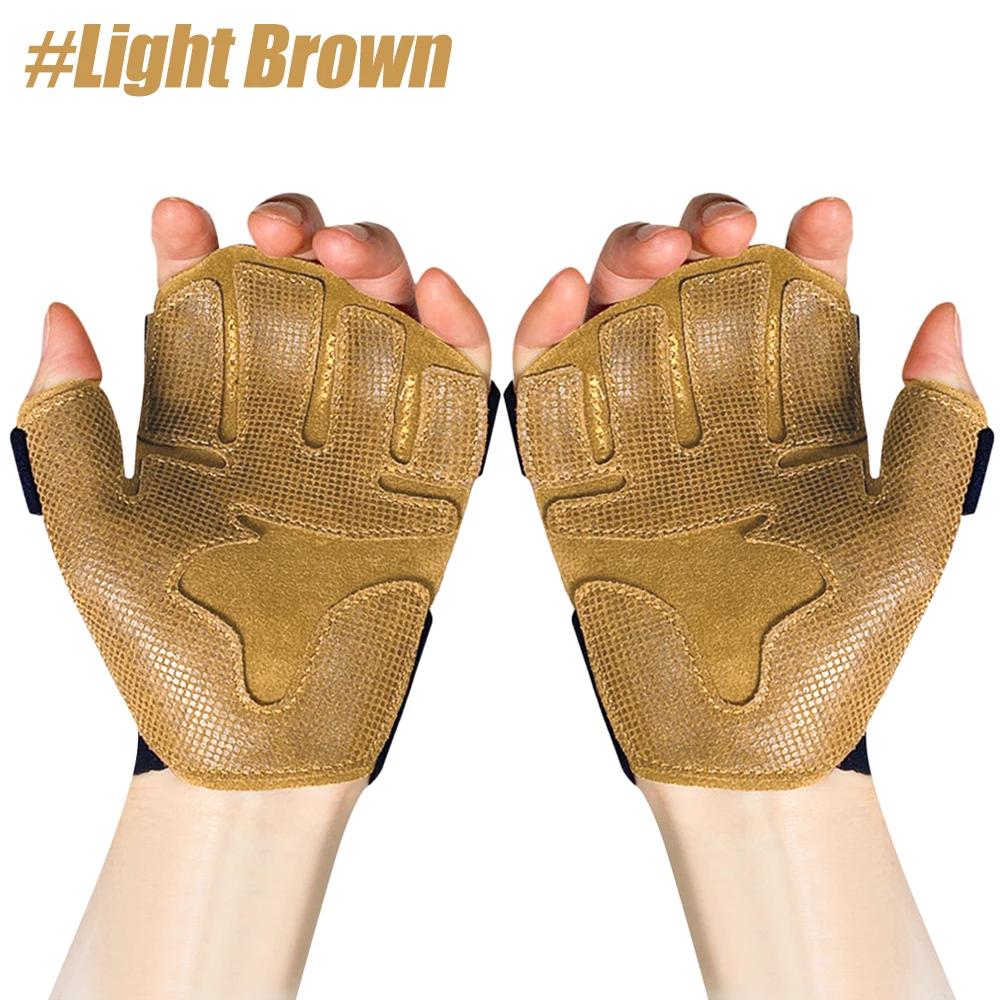 

1Pair Weight Lifting Gloves With Padded Leather Palm Grip Gym Sport Gloves Durable Exercise Gloves For Kettlebell, Pull-Ups, Row S