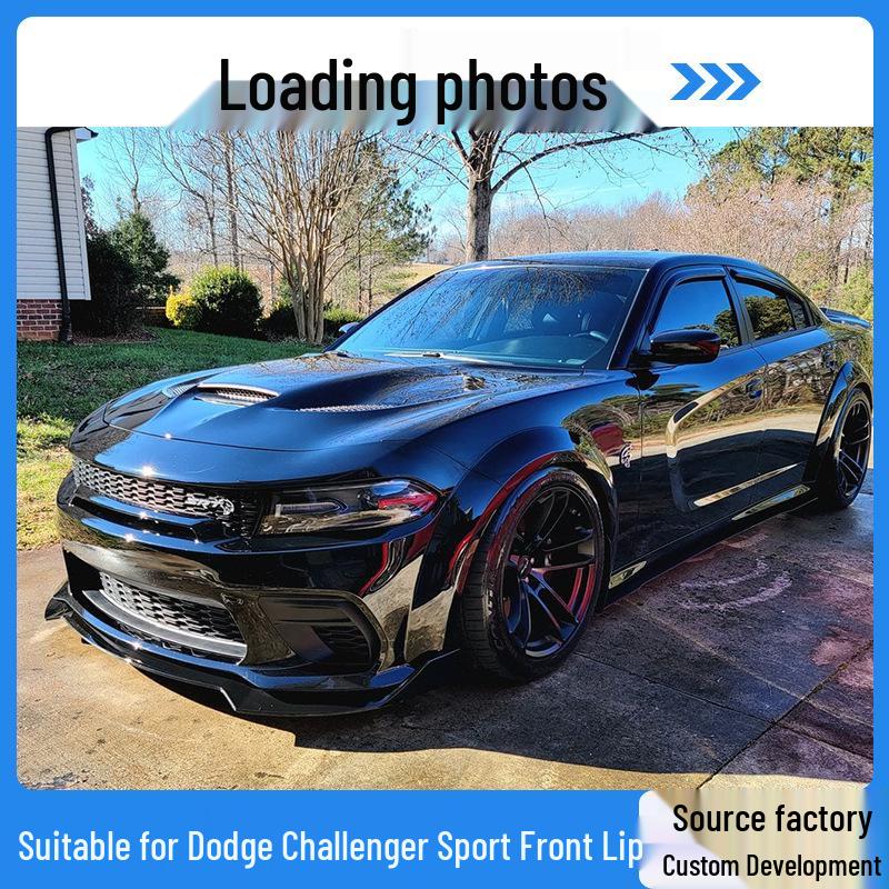 Передний сплиттер/Широкофюзеляжный спойлер-губа для Dodge Ram 15-24 Sport Edition [Gloss Black]