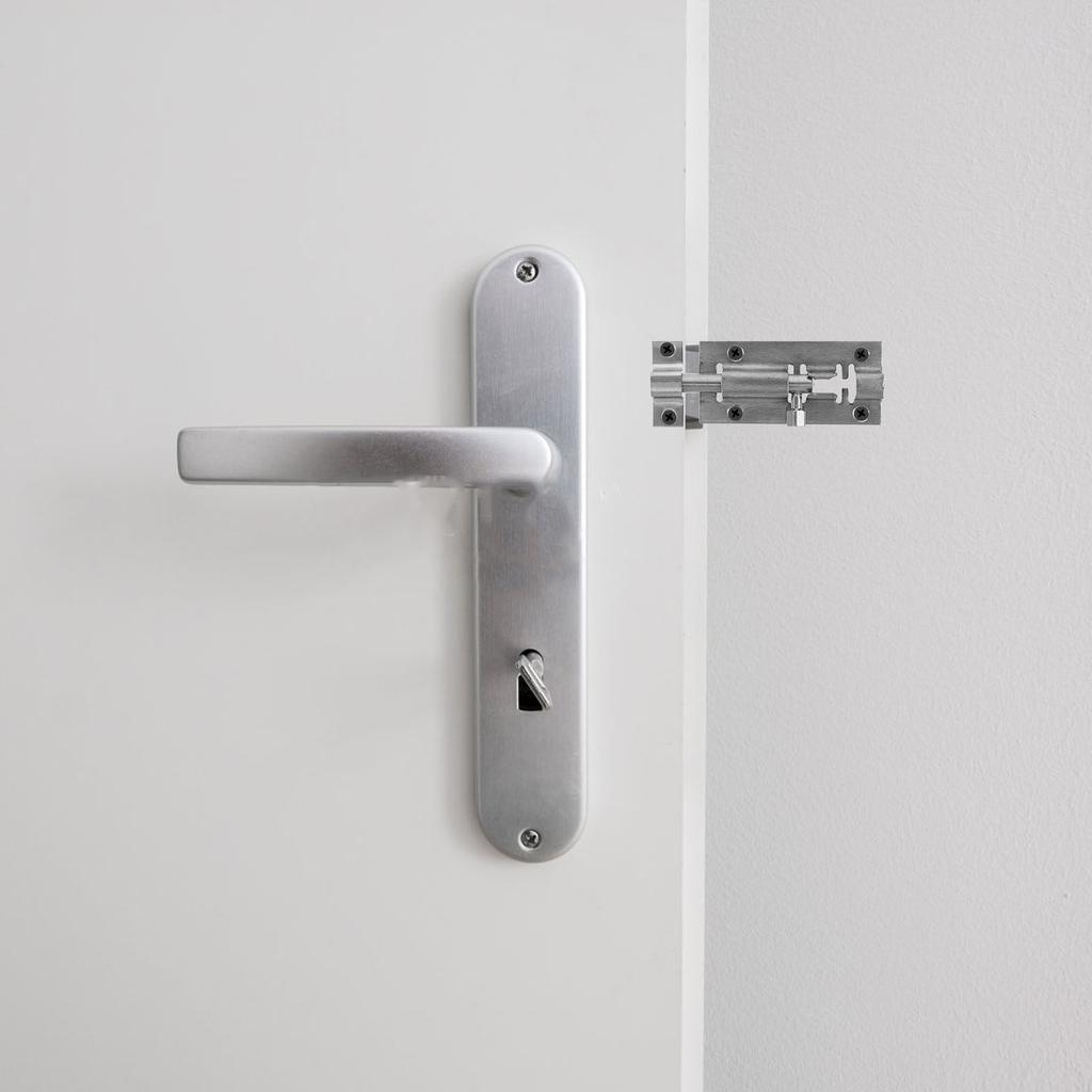 6Sets Stainless Steel Slide Bolt Latch Lock Extended Surface Mounted Barrel Bolt for Home Office Warehouse Garage Security Door