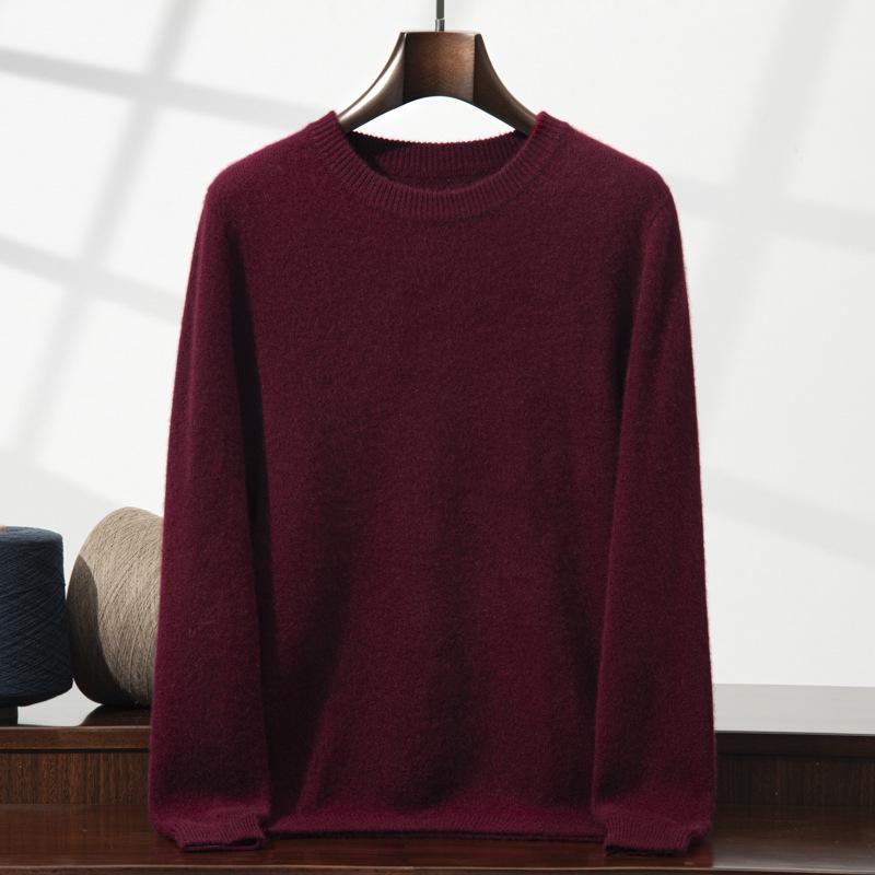 Men's Half-High Collar Thickened Cashmere Sweater - Soft Seven-Gauge Knit for Autumn/Winter